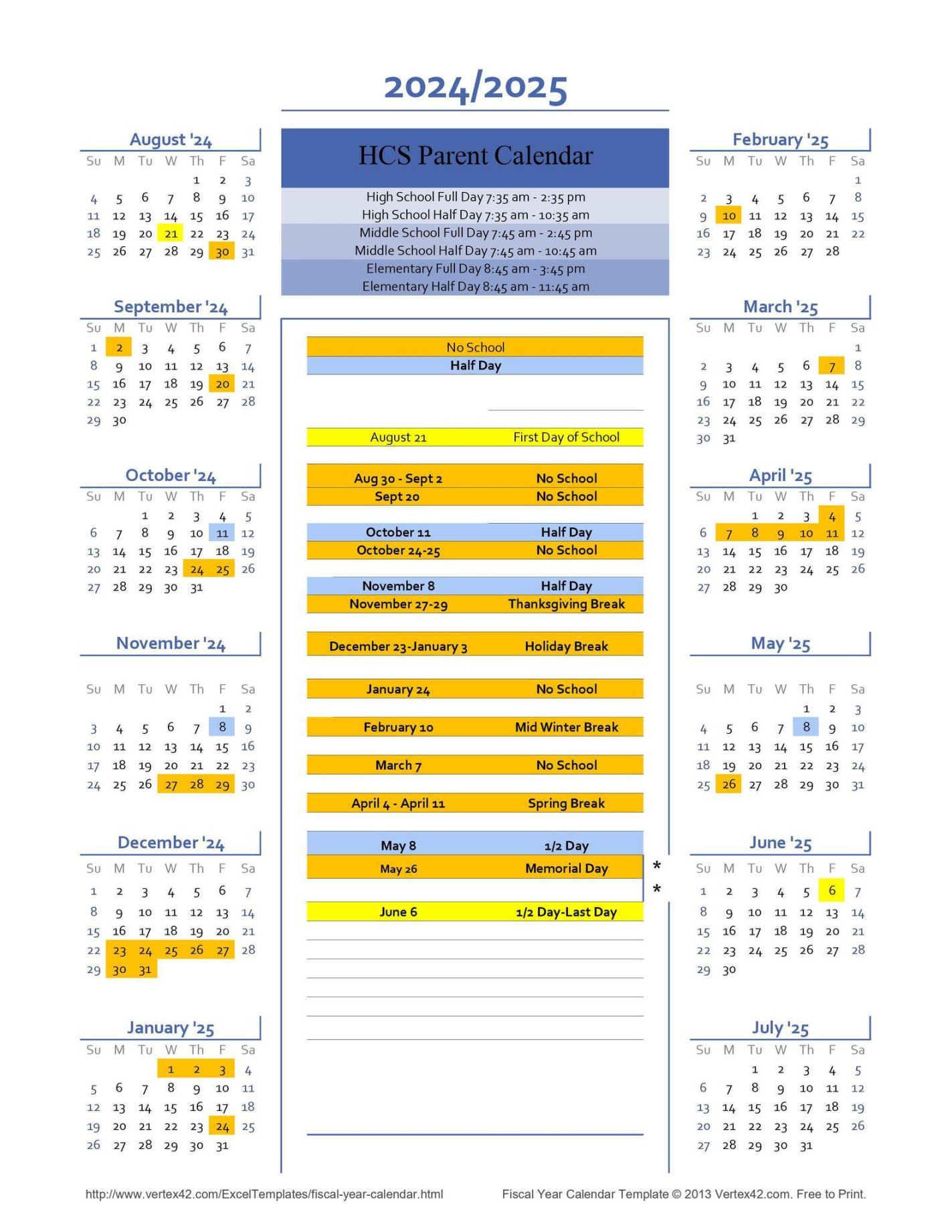 School Calendar - Our District - Hamilton