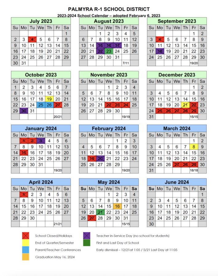 - School Calendar  Palmyra R- School District