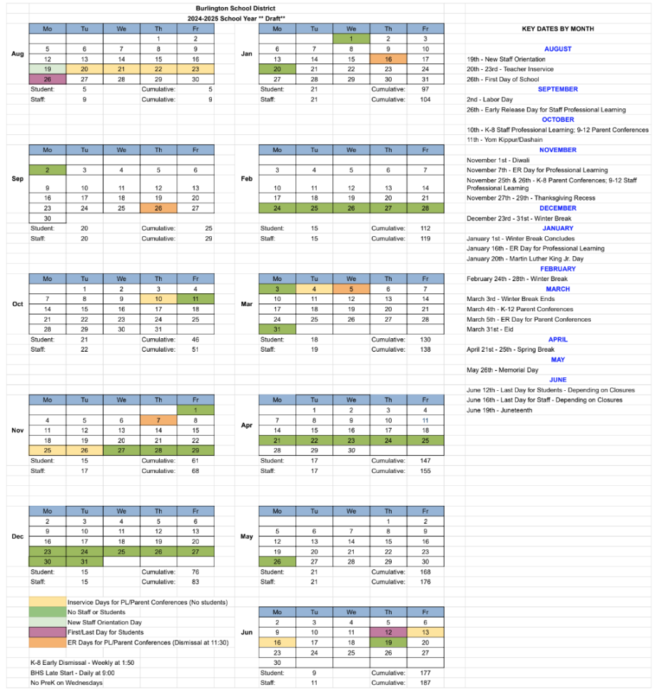BSD Approves Calendar for - School Year!