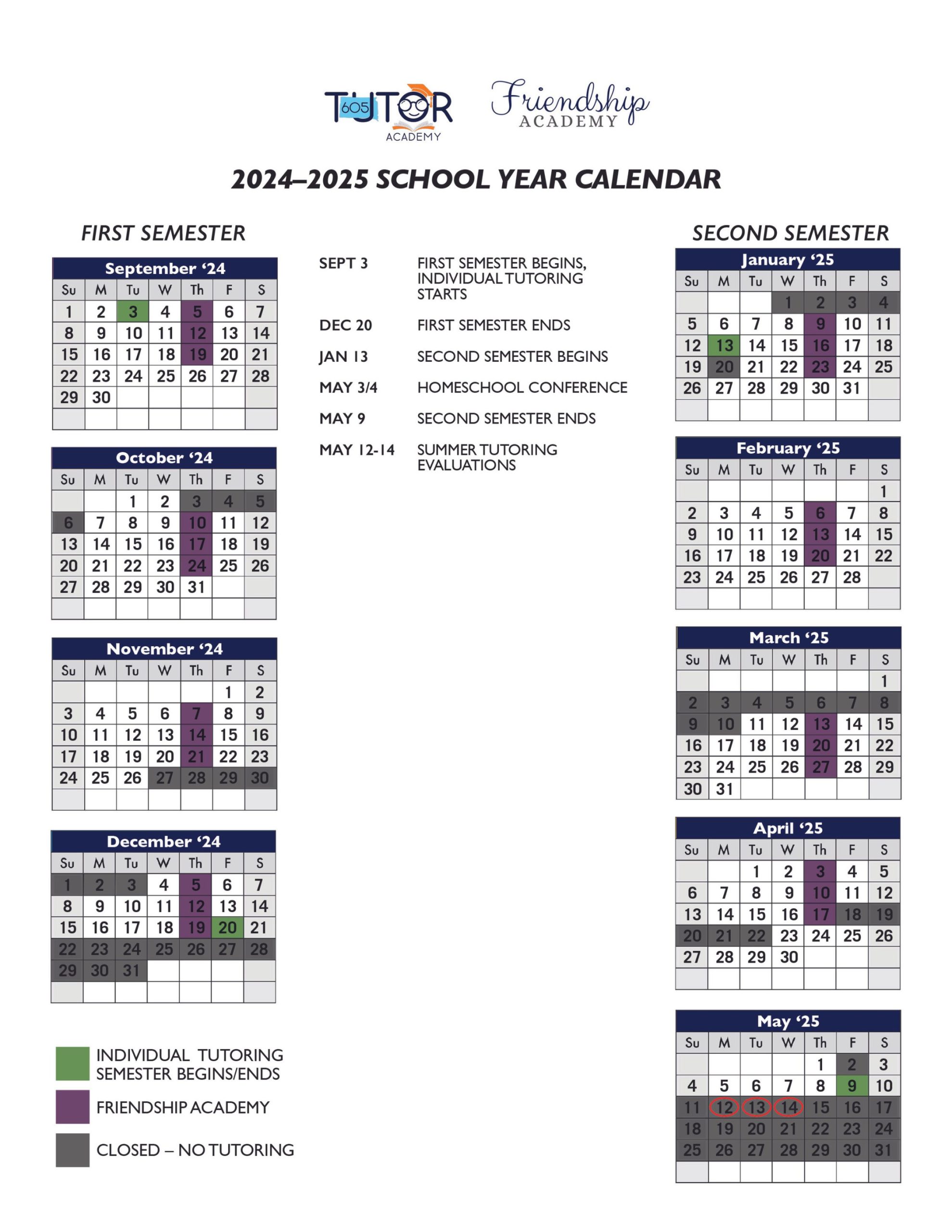 Calendar —  Tutor