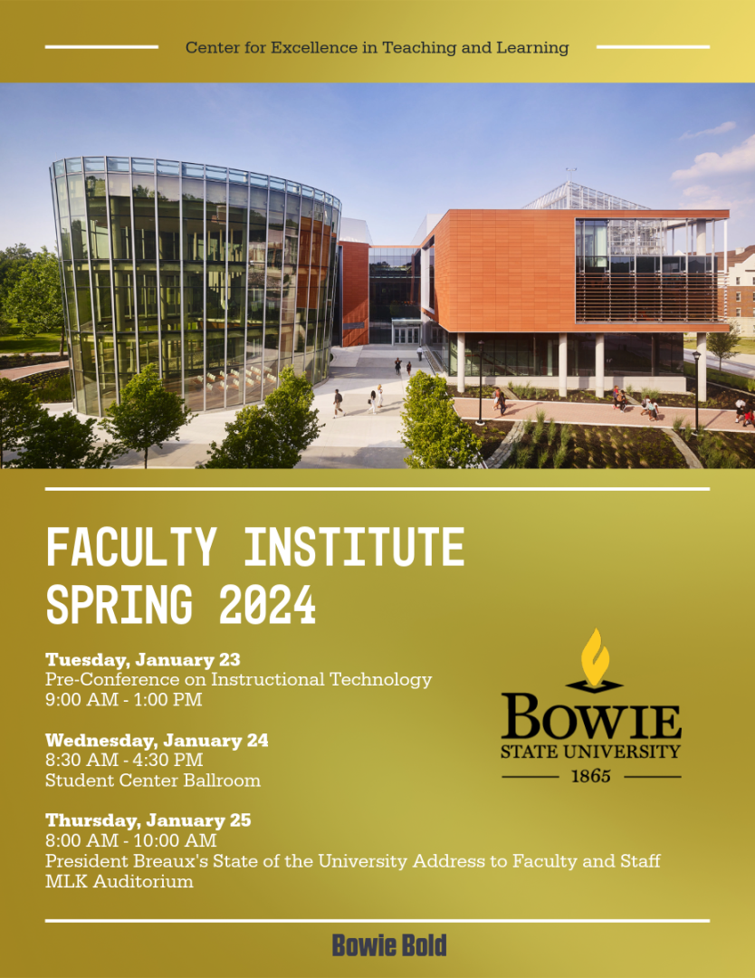 Faculty Institute  Bowie State
