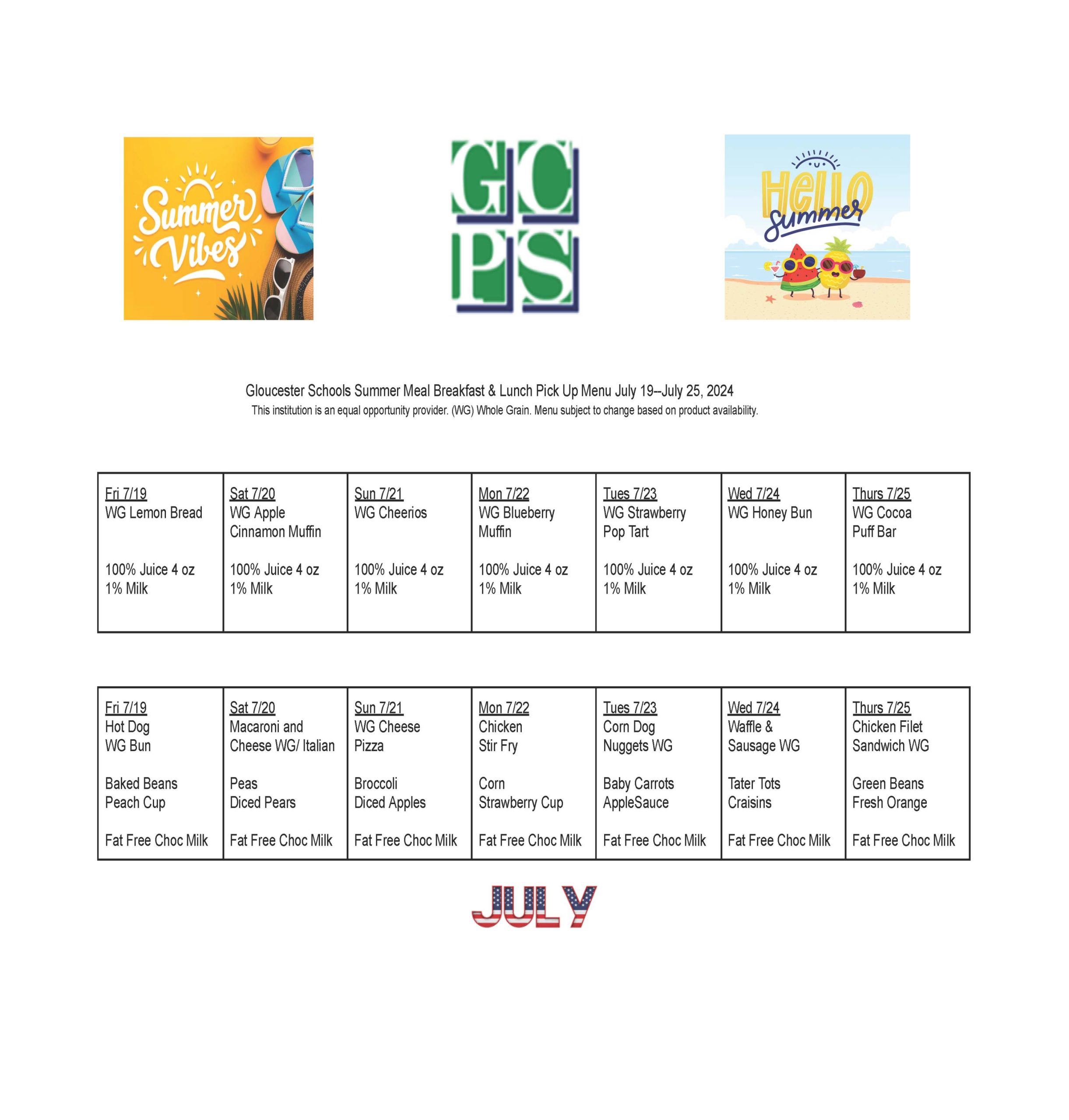 Food Service  Gloucester County Public Schools