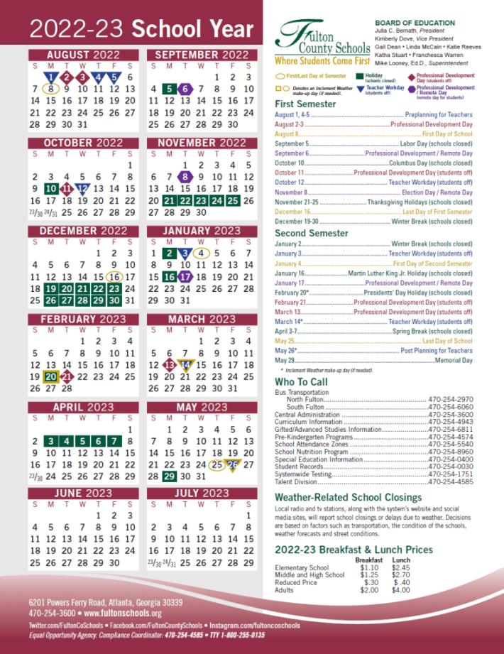 Fulton County Calendar - Modern Precision Paperless Calendar