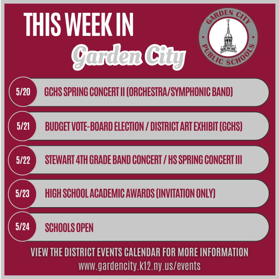 Garden City SD on X: "Good morning and welcome to another week