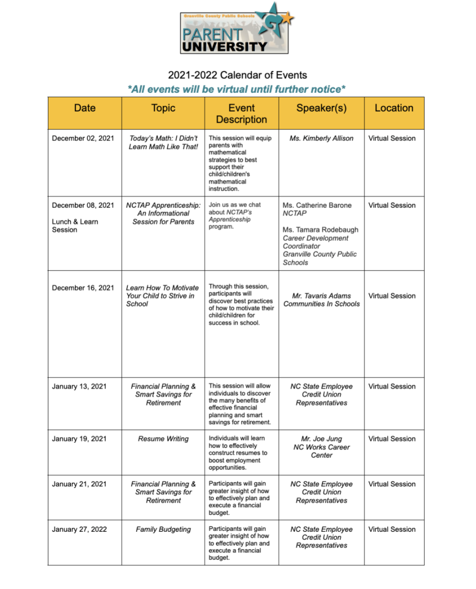 Granville County Public Schools - Granville County Public Schools