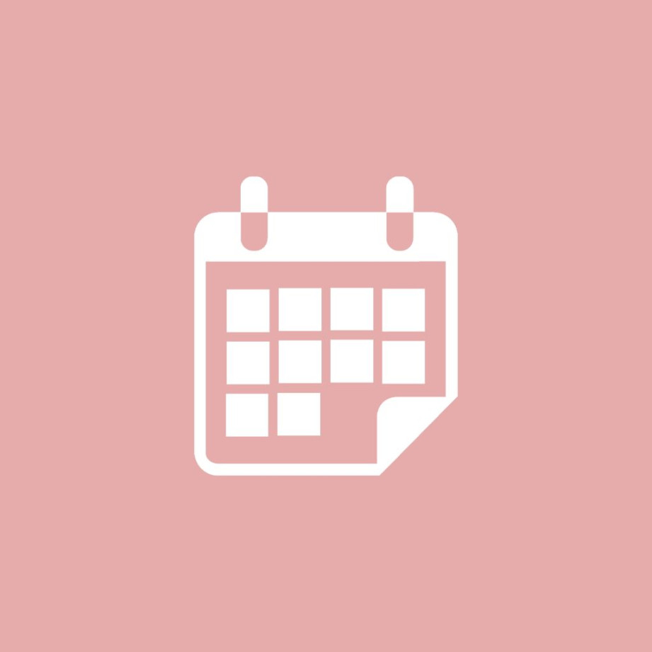 Light Pink Calendar App Icon