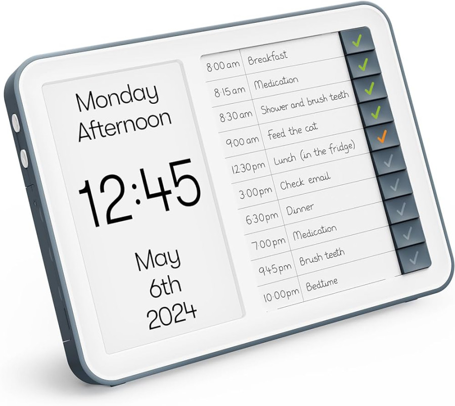 Relish Day - Dementia Clock with Daily Task Manager, HD Large Screen  Digital Calendar Clock for Seniors and People with Memory Loss (Relish Day  Hub)
