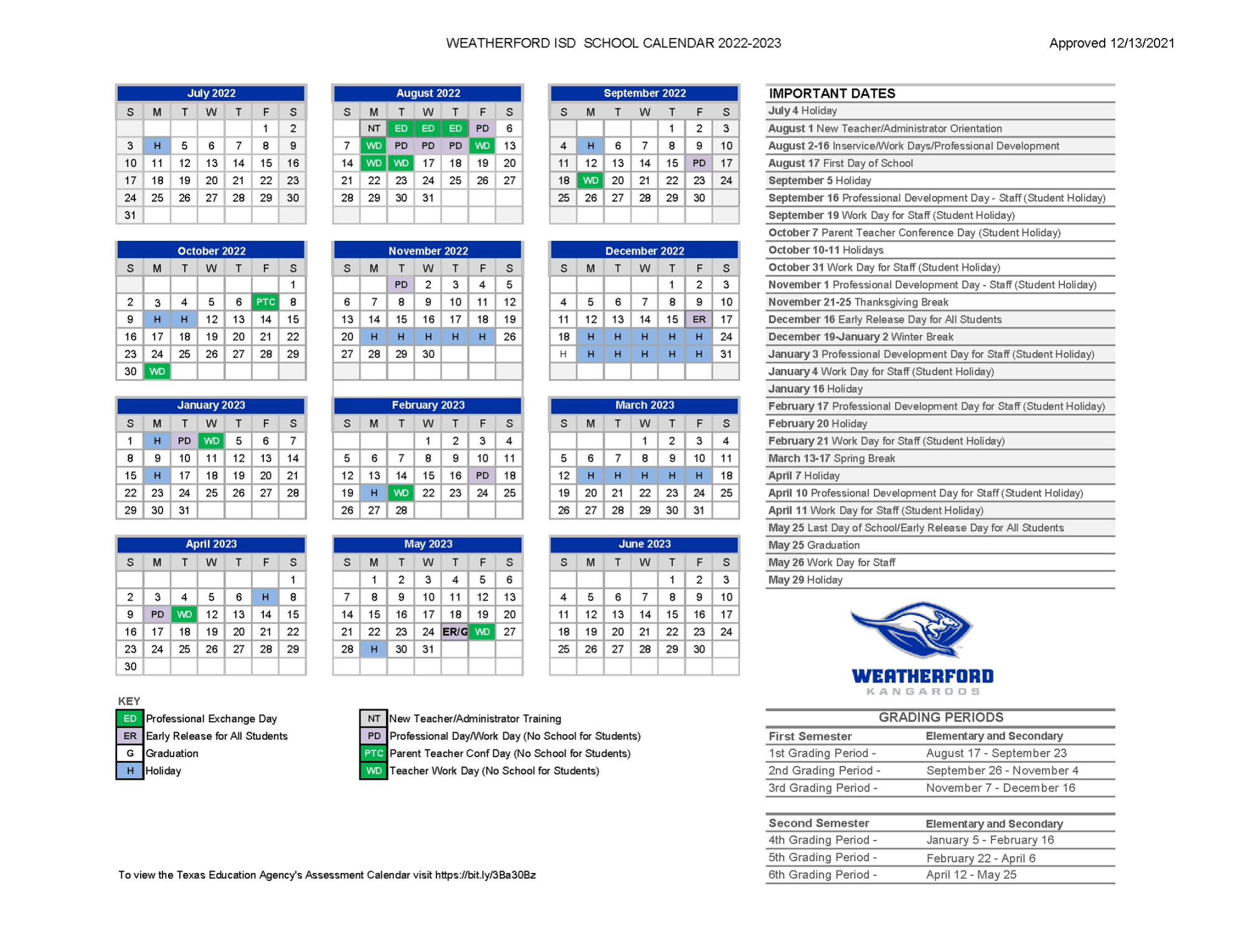 Alvin Isd - Calendar