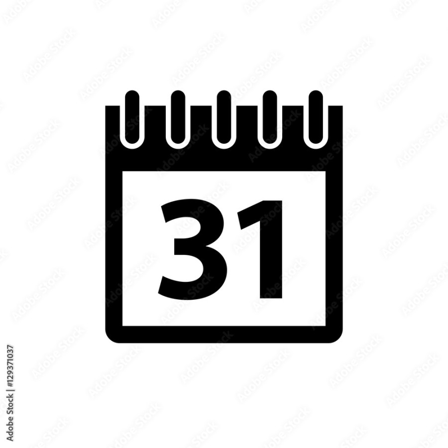 Calendar icon. Black icon isolated on white background