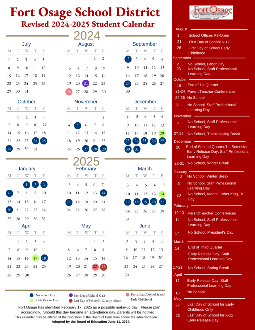 Change to the - School Year Calendar  Default Board Post Page