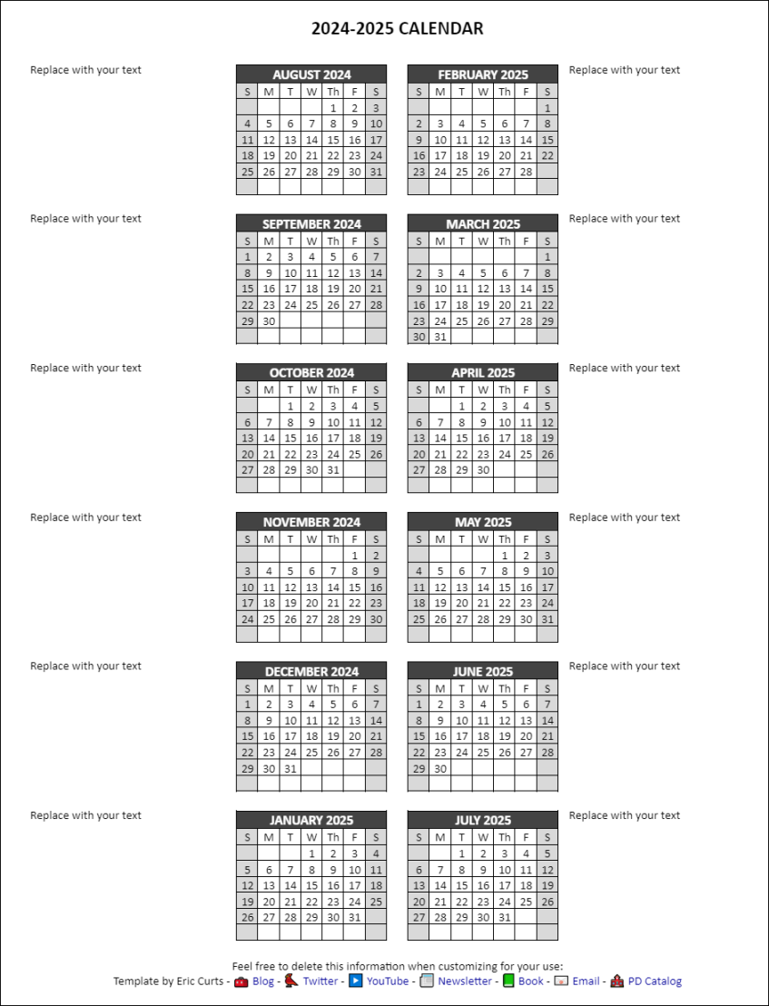 Control Alt Achieve: Google Docs Calendar Templates for the