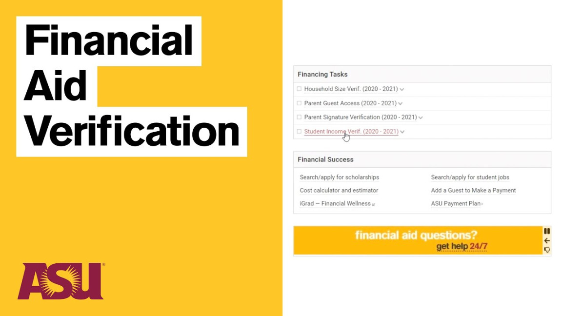 Financial Aid Verification  Tuition  ASU
