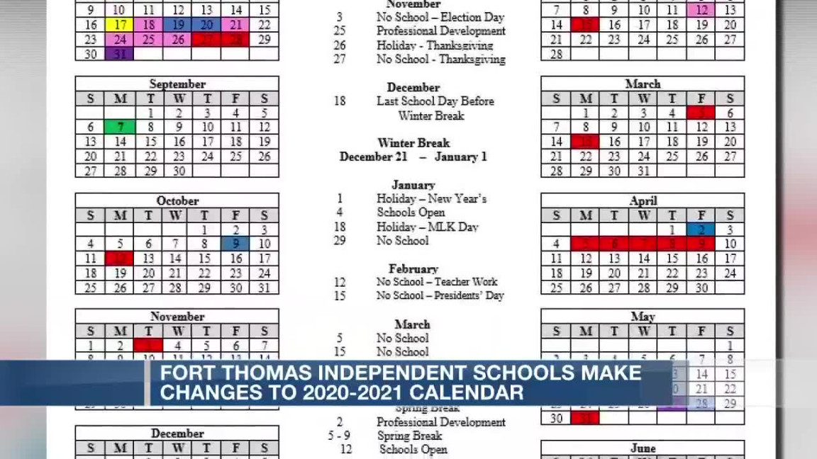Fort Thomas Independent Schools make changes to - calendar