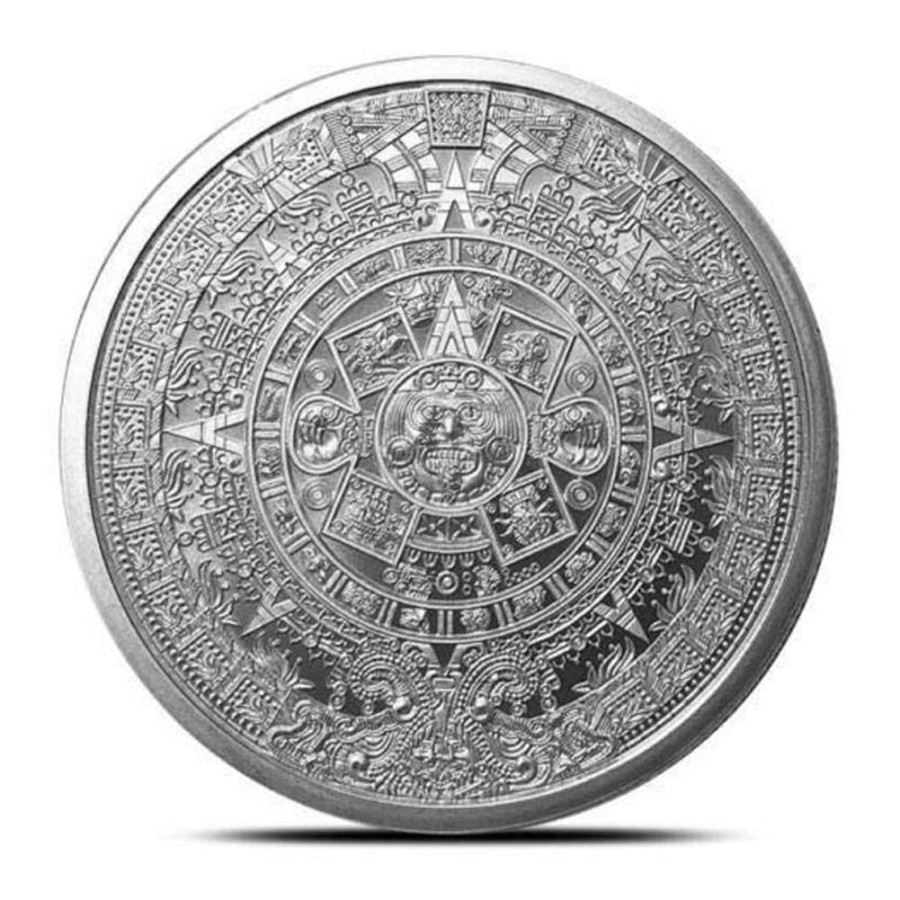 Mexico Aztec Sun Stone The Aztec Coin Aztec Calendar Coin (Silver