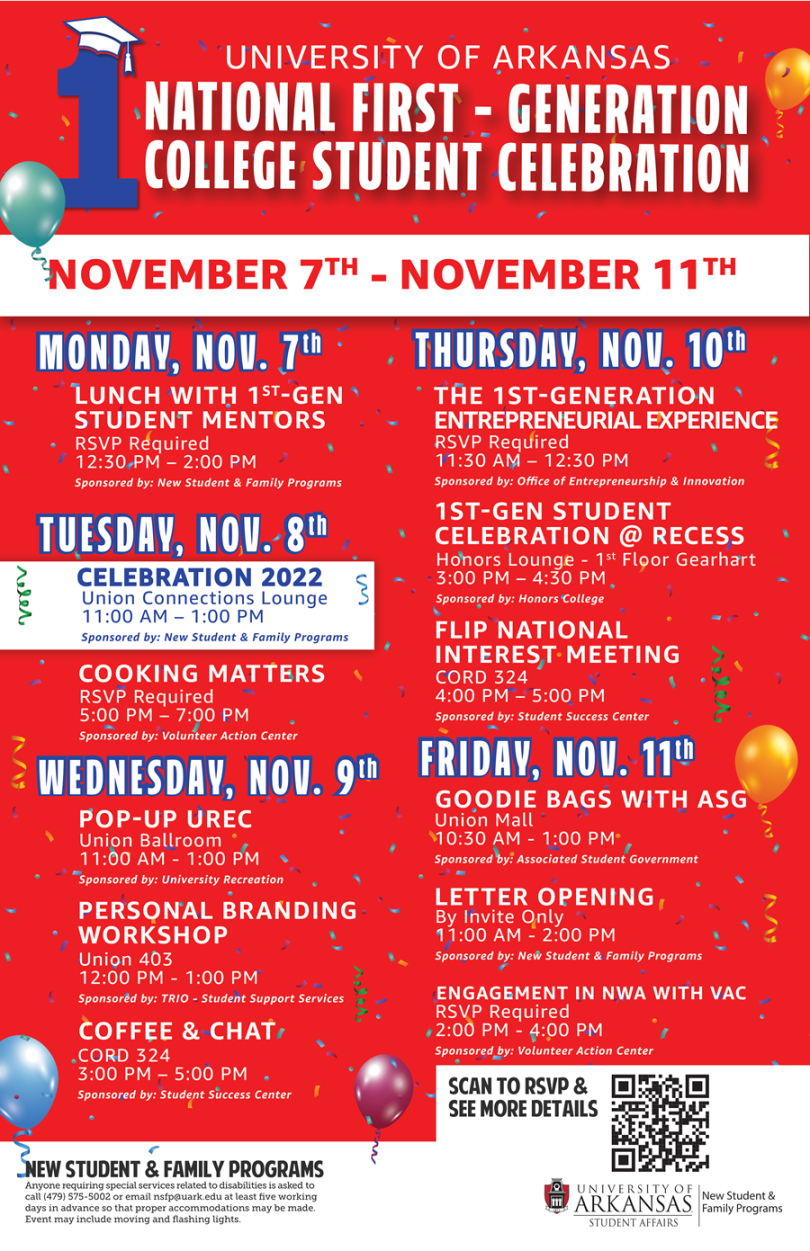 National First-Generation Celebration Calendar of Events