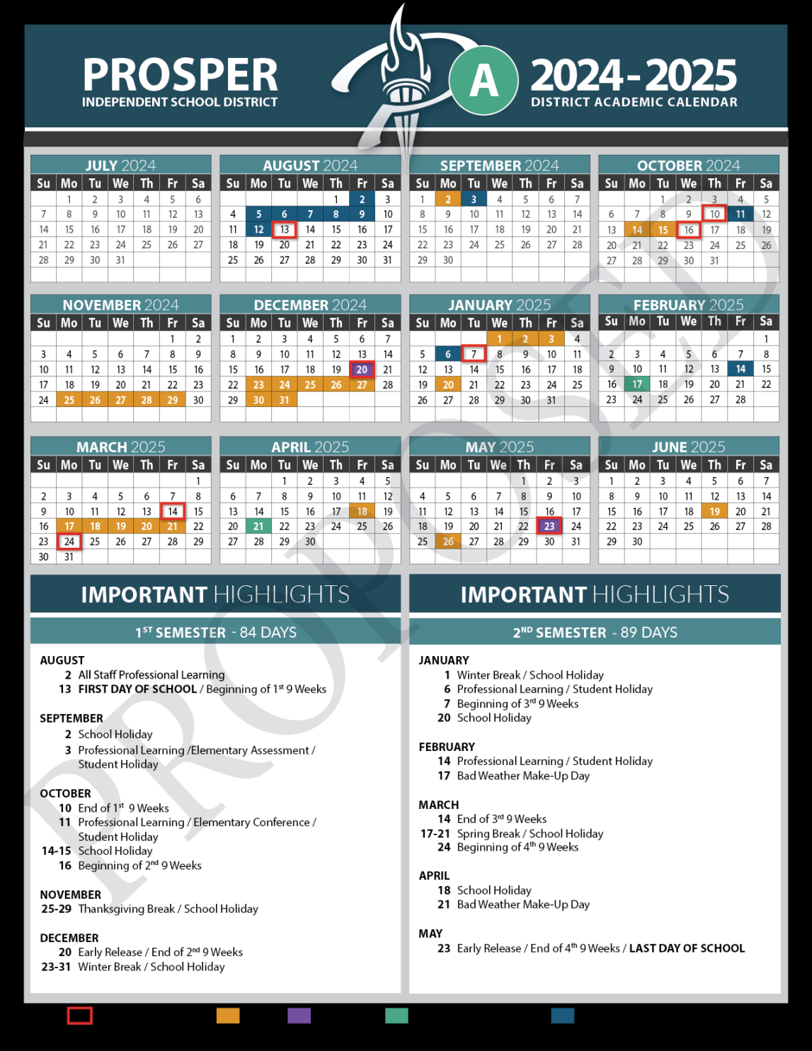 Prosper ISD officials seek feedback on - academic calendar