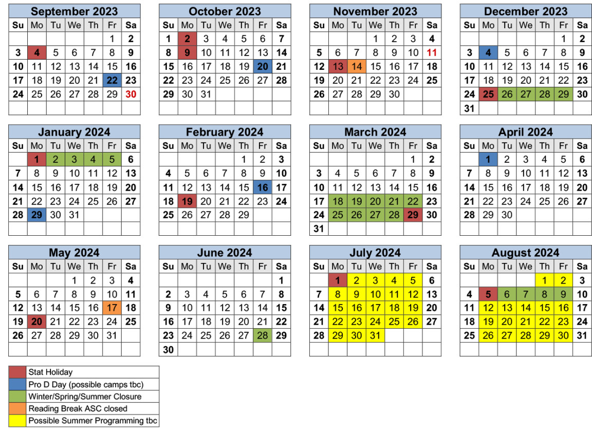 ASC Calendar - - Bowen Children