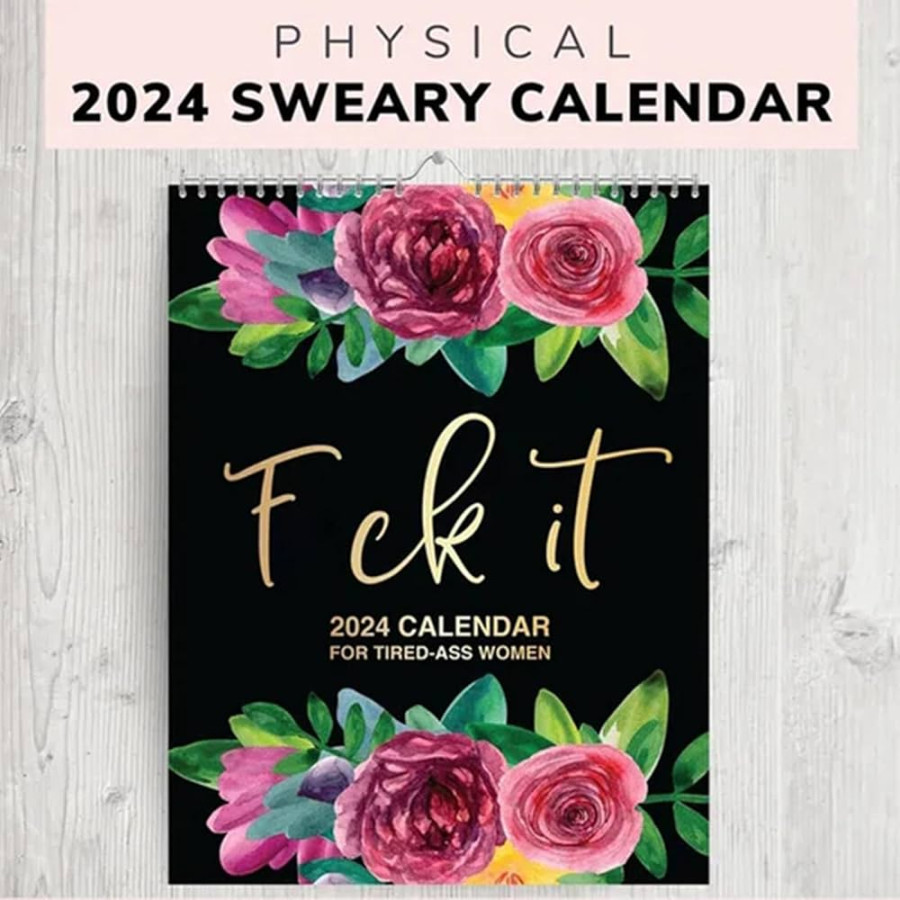 Calendar for Tired-Ass Women  Fu-ck It Calendar  Tired Women  Calendar   Wall Calendar for Tired  Funny Swear Word Planner Monthly