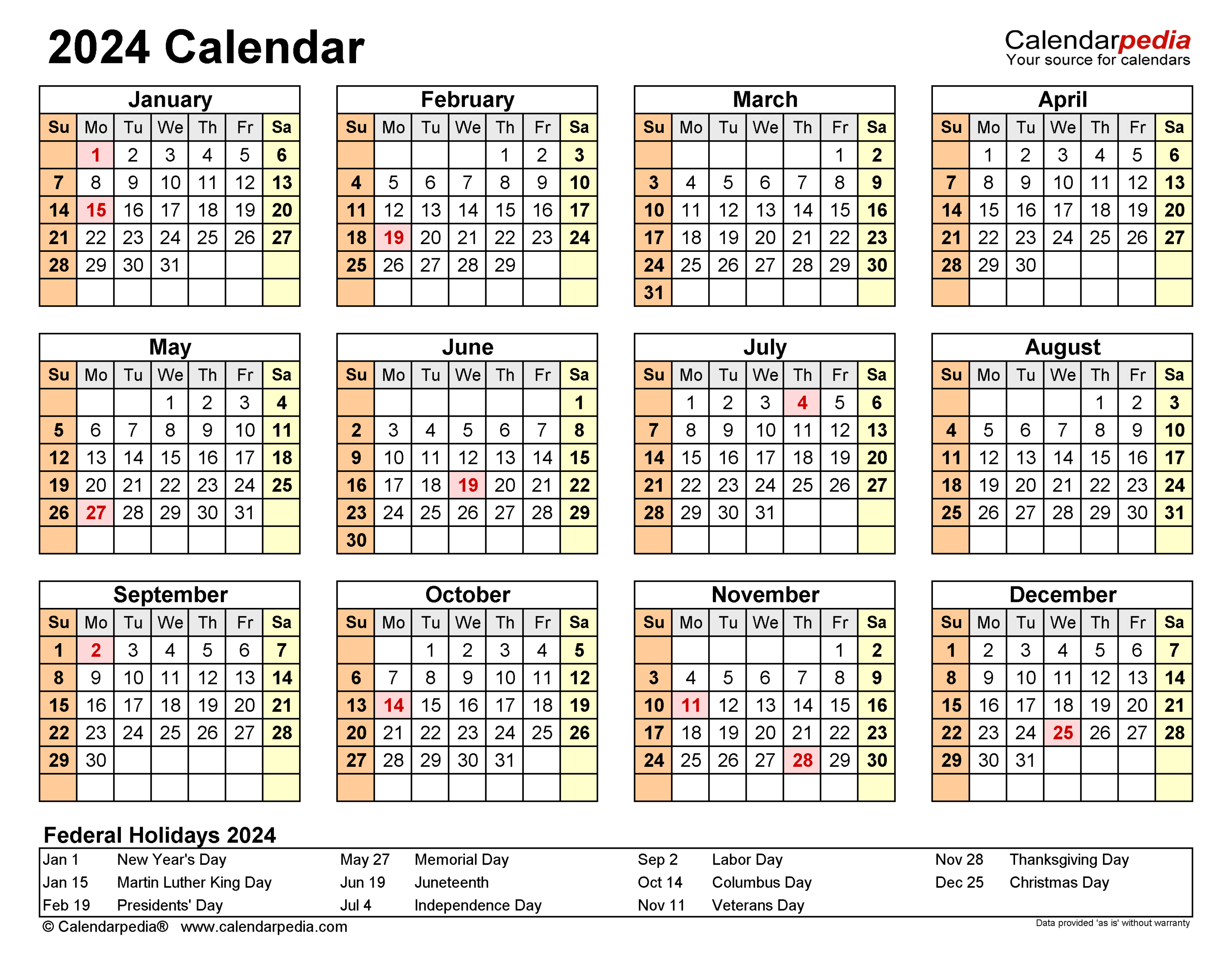 Calendar - Free Printable Word Templates - Calendarpedia