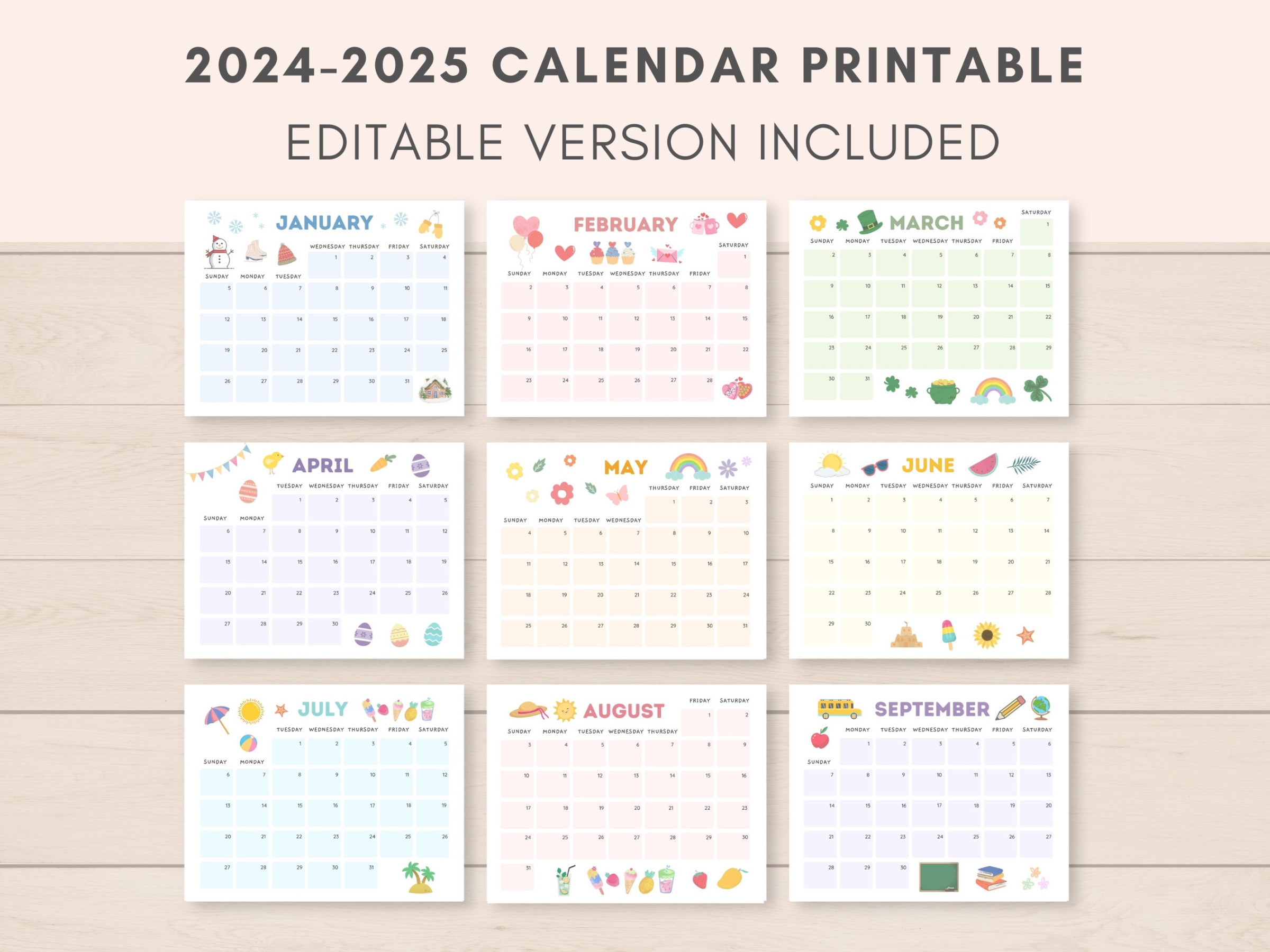- Calendar Printable, Printable Calendar, Editable