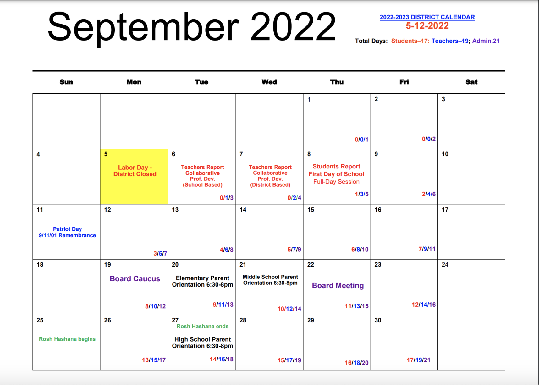 Calendars – PDFS – William L