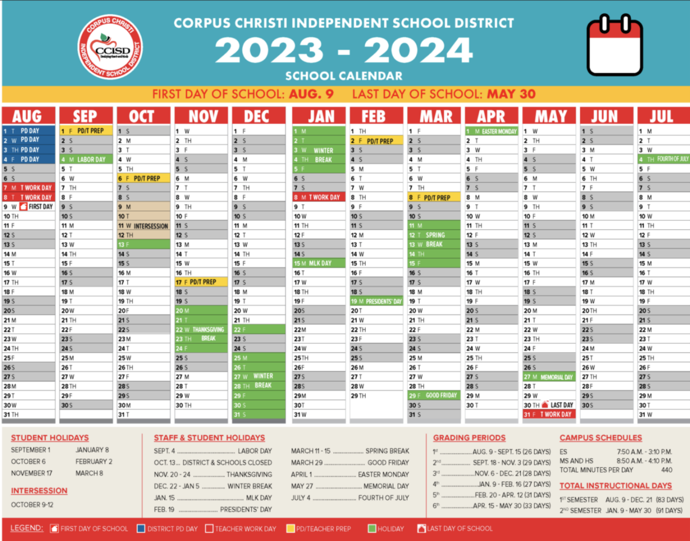 CCISD - Calendar! – The Texan Times