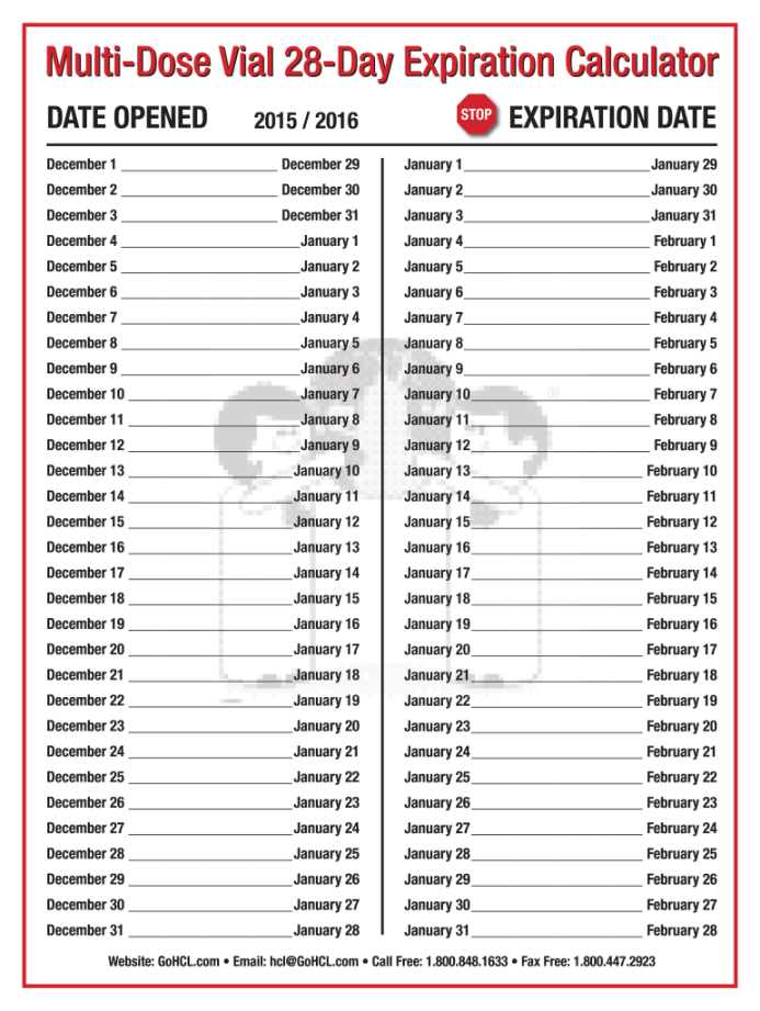 day expiration calendar : Fill out & sign online  DocHub