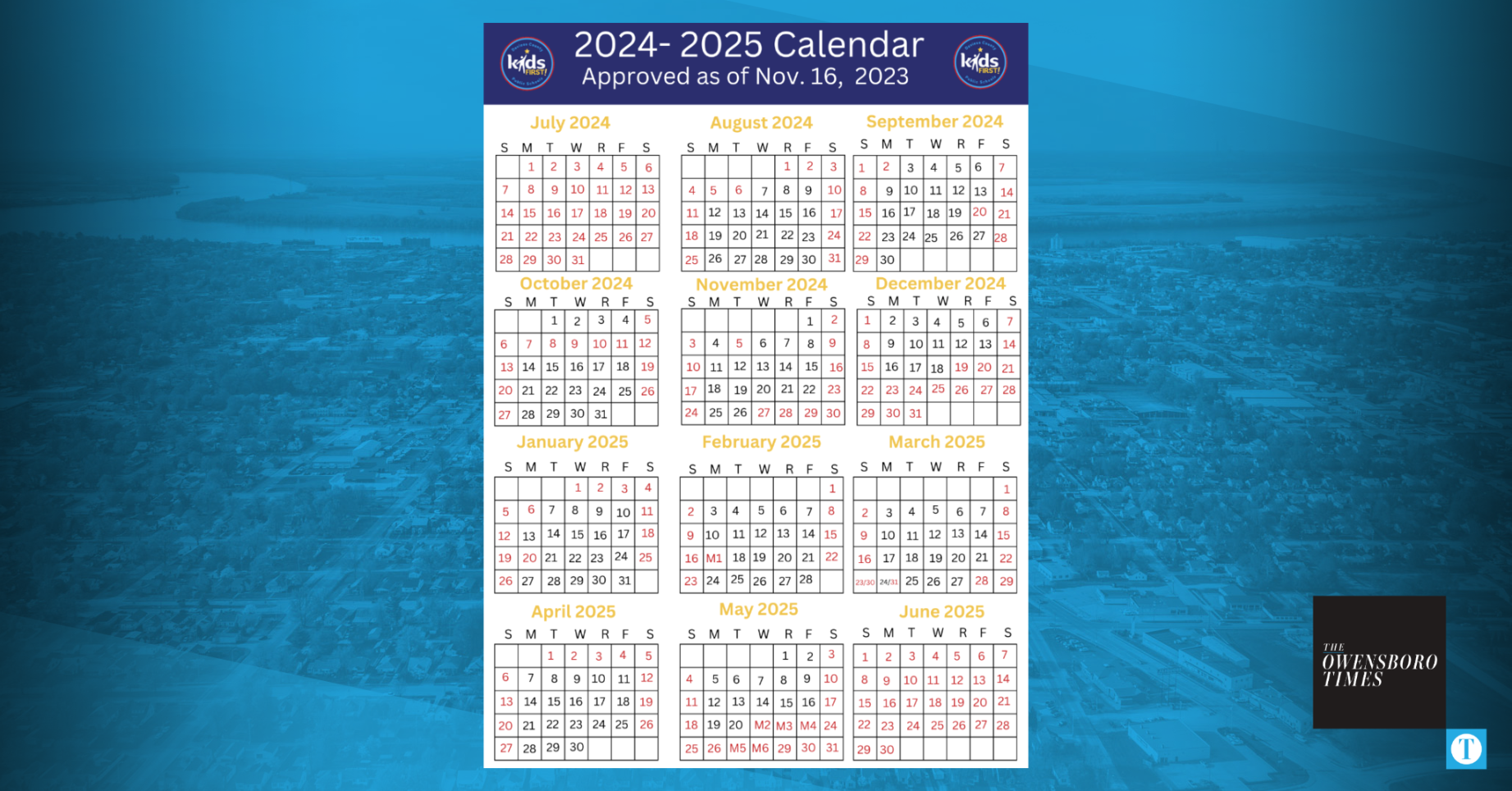 DCPS approves - academic calendar - The Owensboro Times