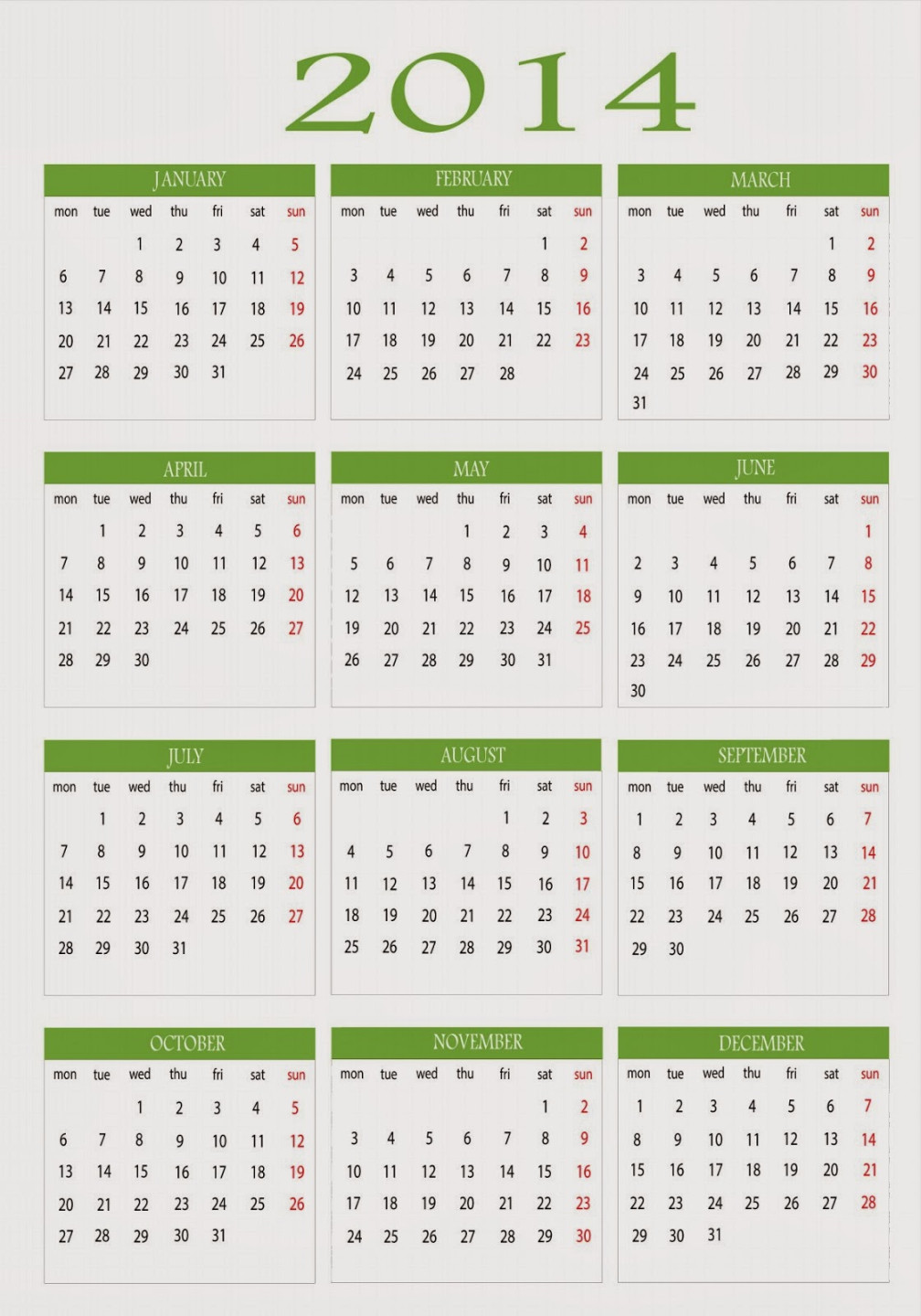 E GREETINGS : Calendar