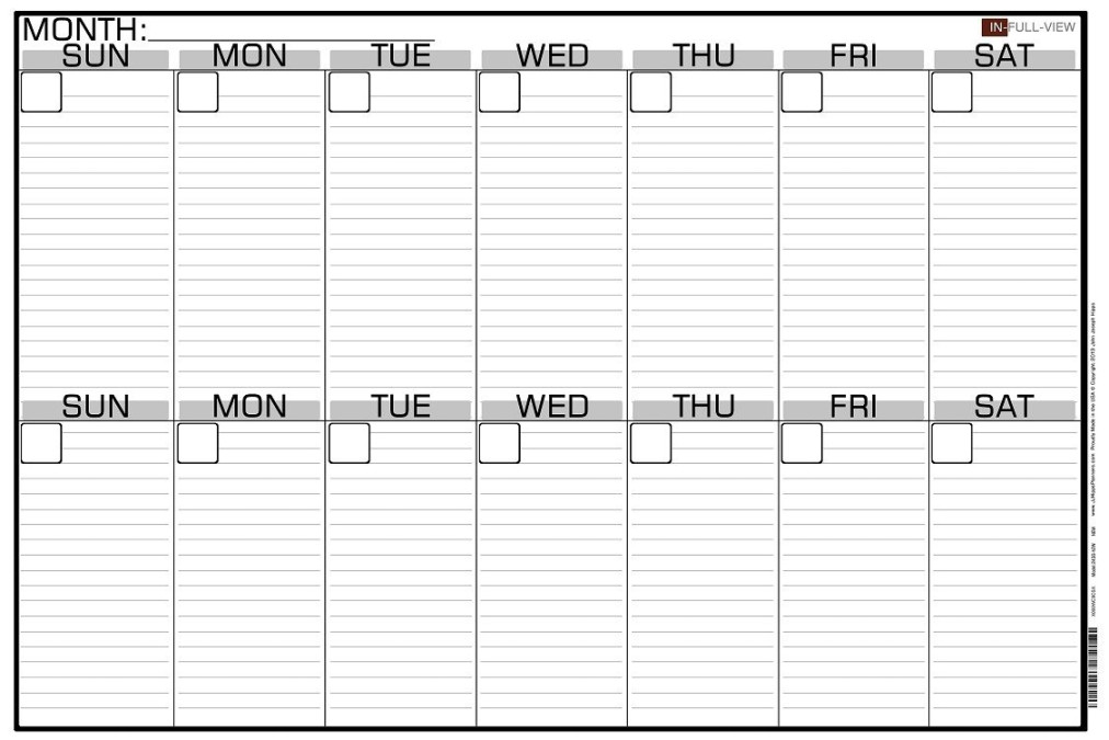 Free  Week Blank Printable Calendar  Calendar Template Printable