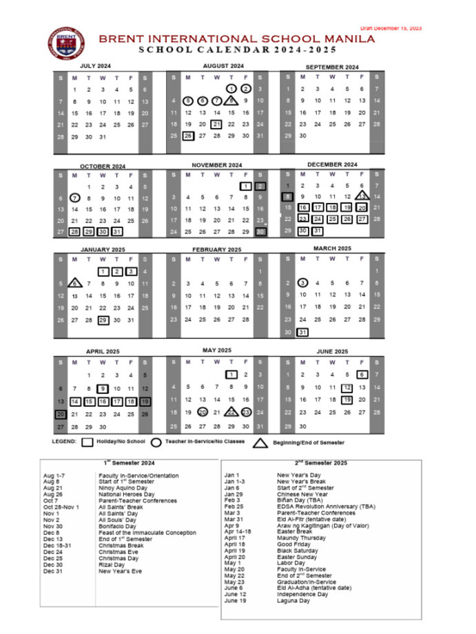 School Calendar    PDF  Academic Term  Observances