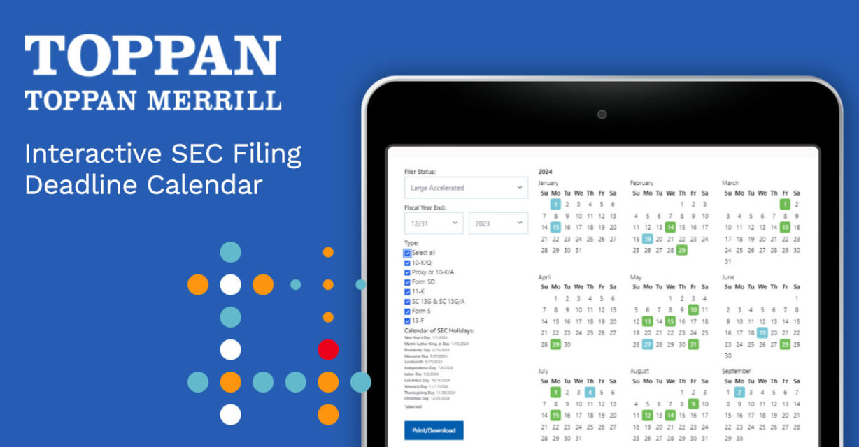 SEC Reporting Tools & Filing Software  Toppan Merrill
