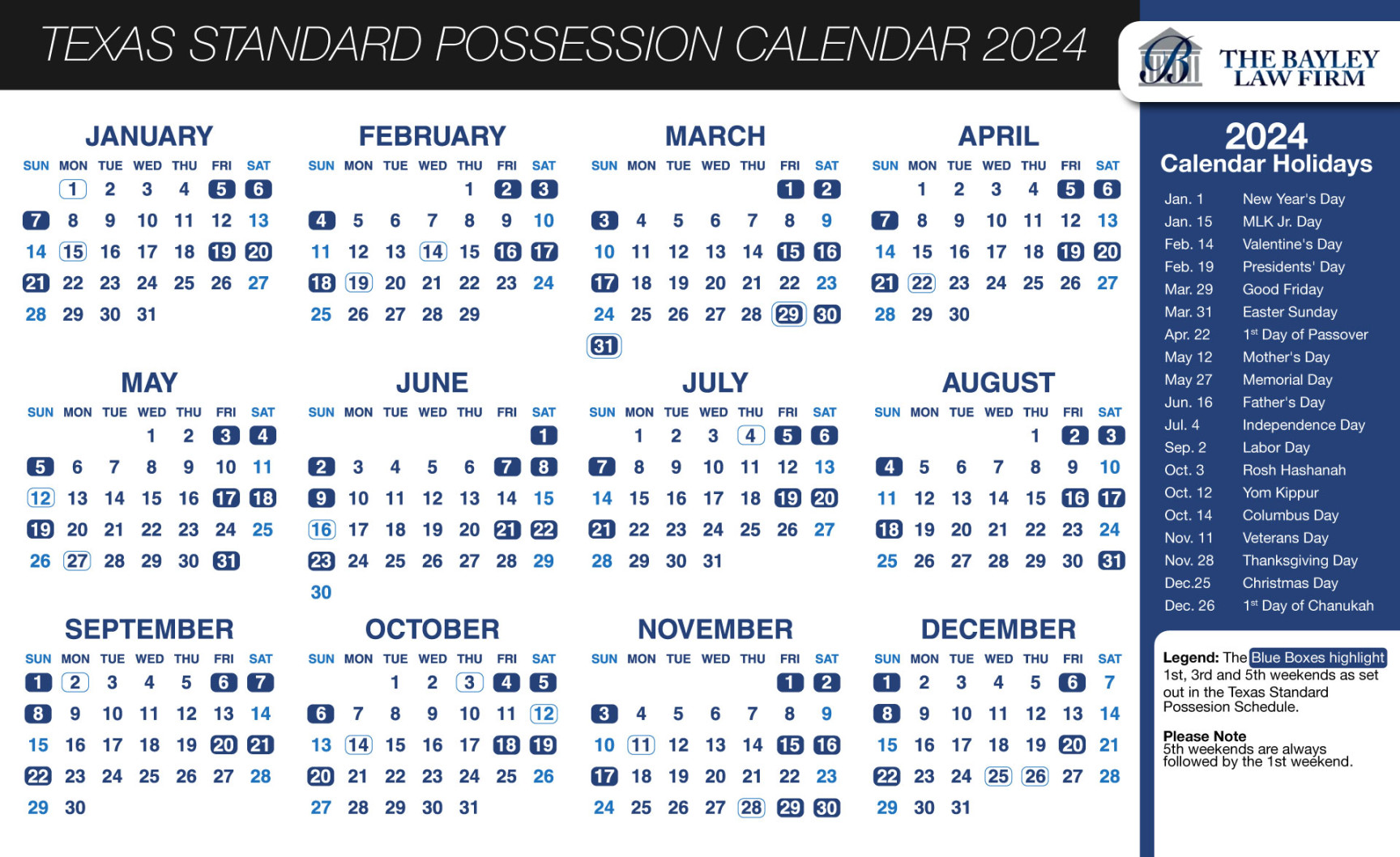 2024 Standard Possession Calendar Texas Good calendar idea