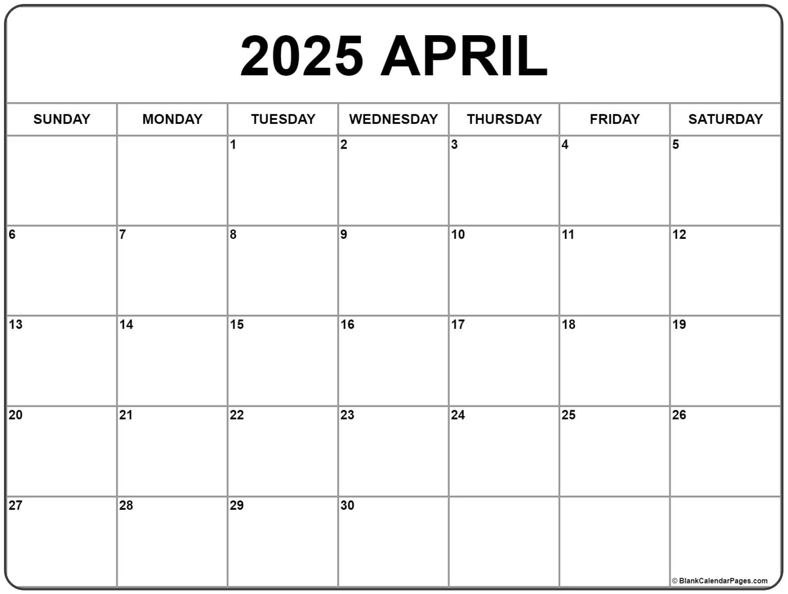 April  calendar  free printable calendars