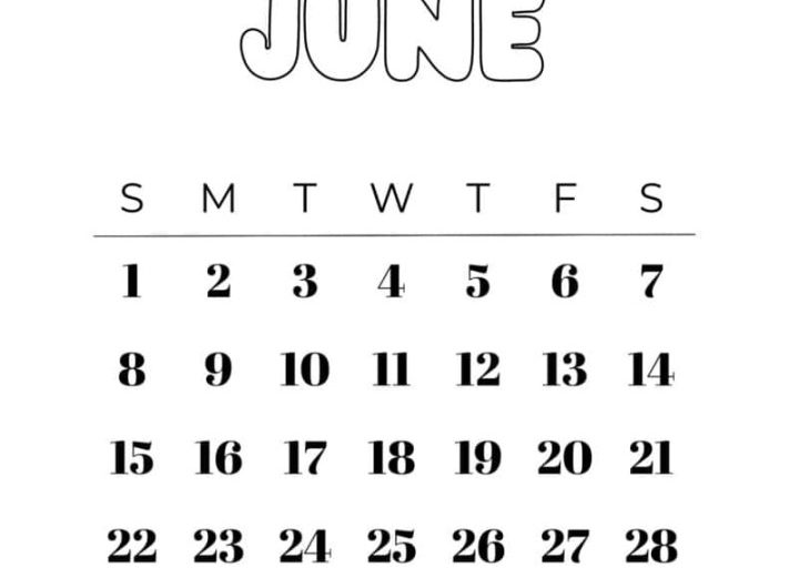 7 June 2025 Day Calendar