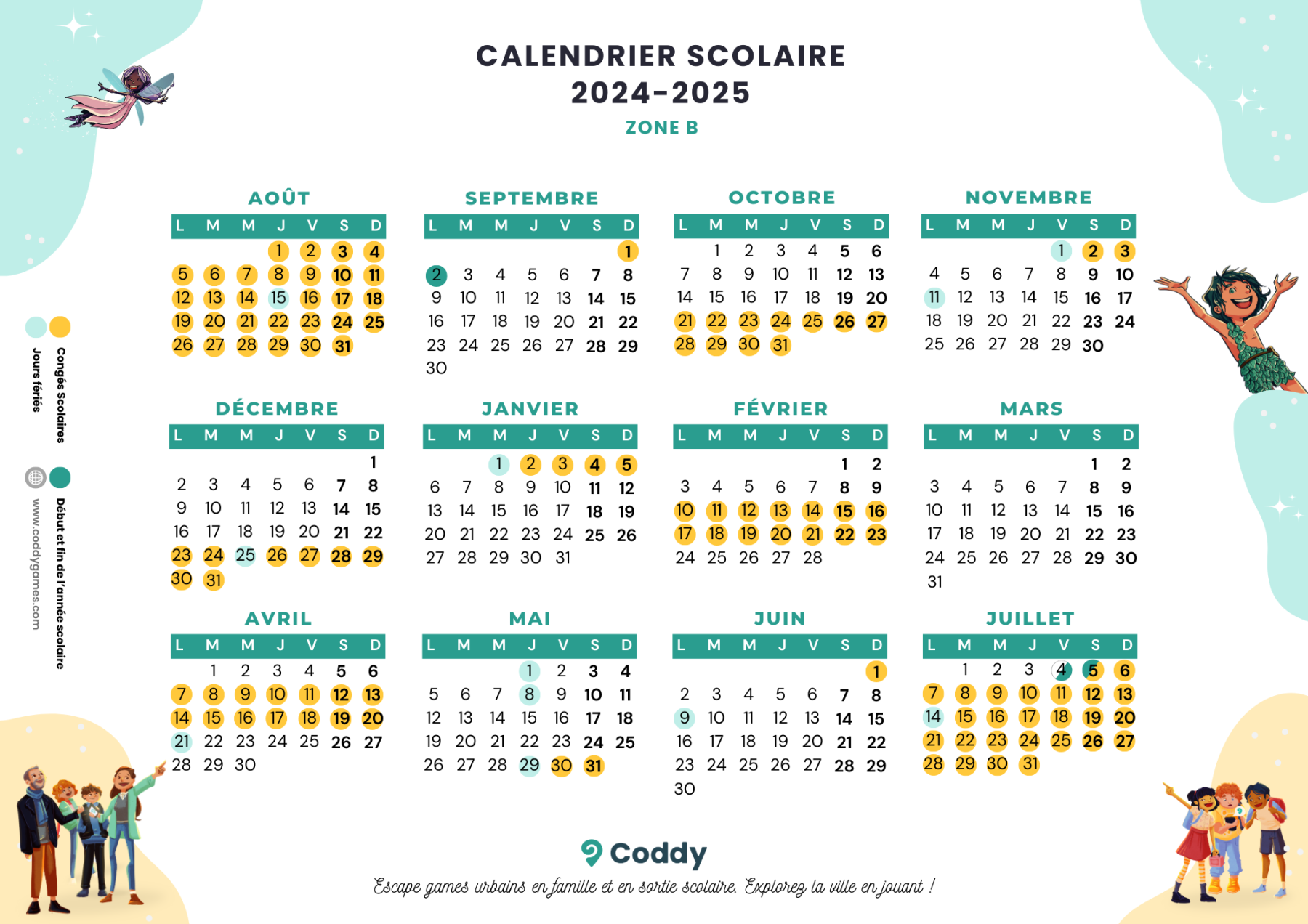 School calendar - in France