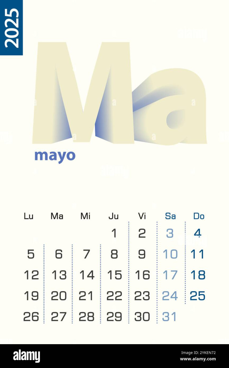 Spanish calendar  Stock Vector Images - Alamy