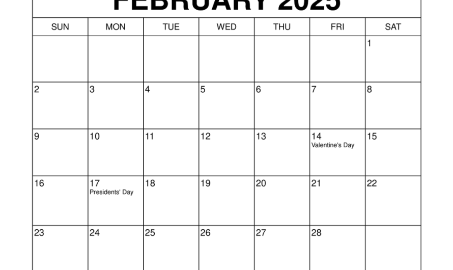 Show Me A Calendar For February 2025