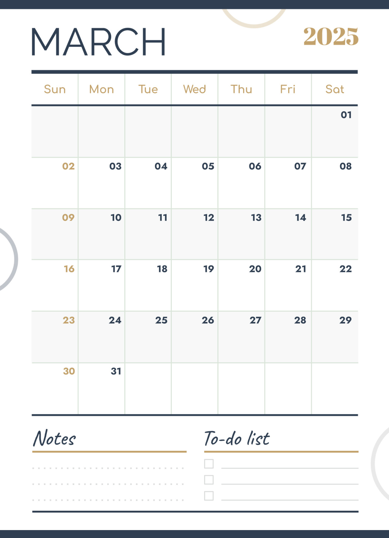 March  Calendar Free Google Docs Template - gdoc