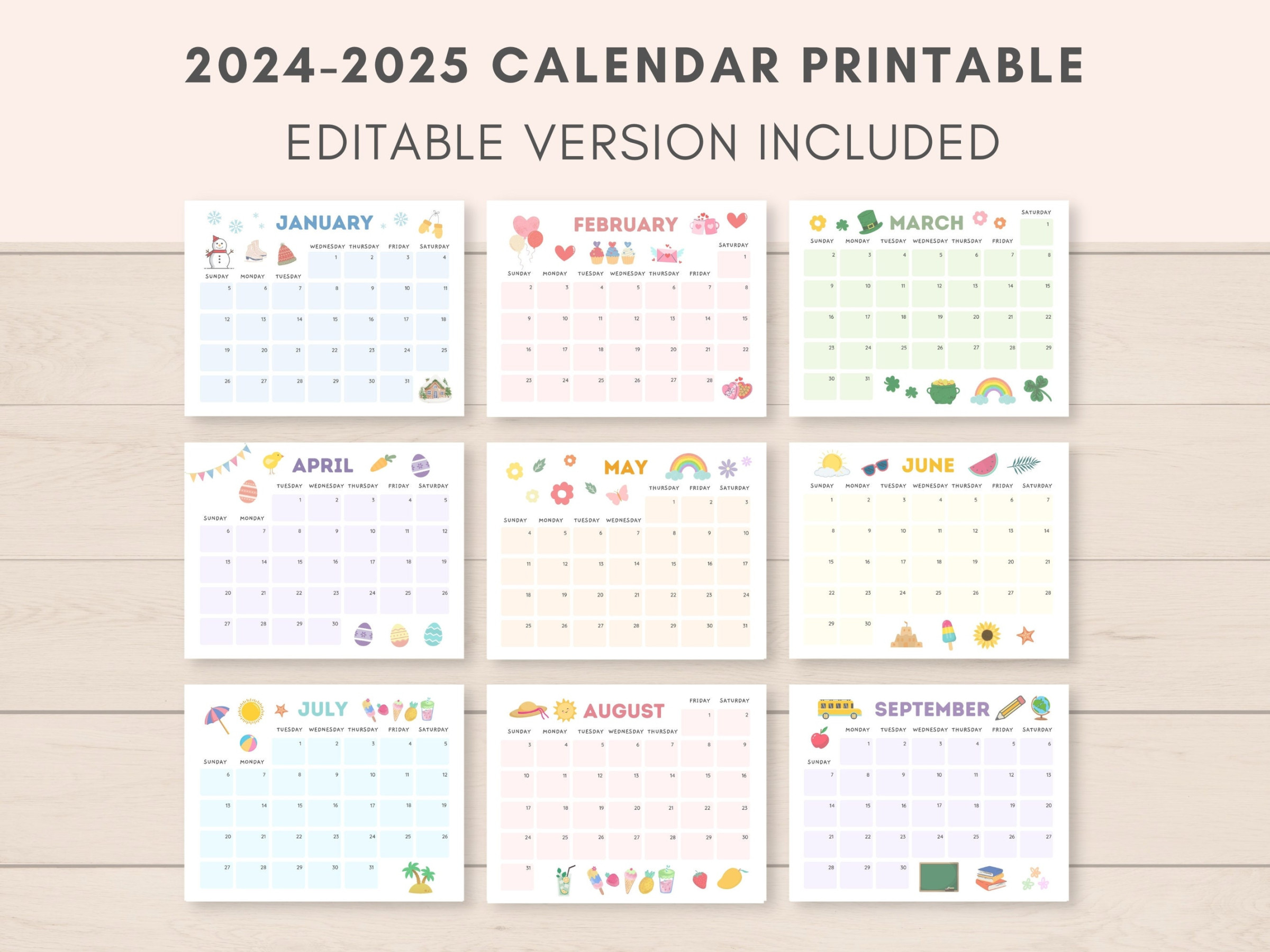 - Calendar Printable, Printable Calendar, Editable