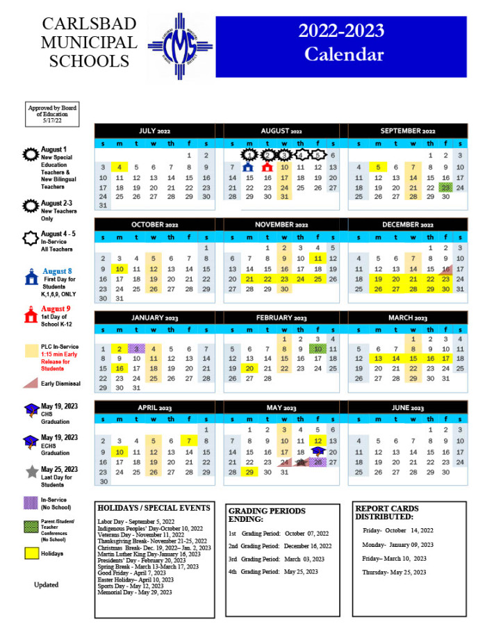 Carlsbad Schools on X: "- Calendar https://t