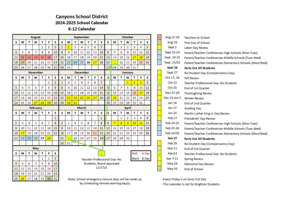 District Calendar - – Draper Park Middle