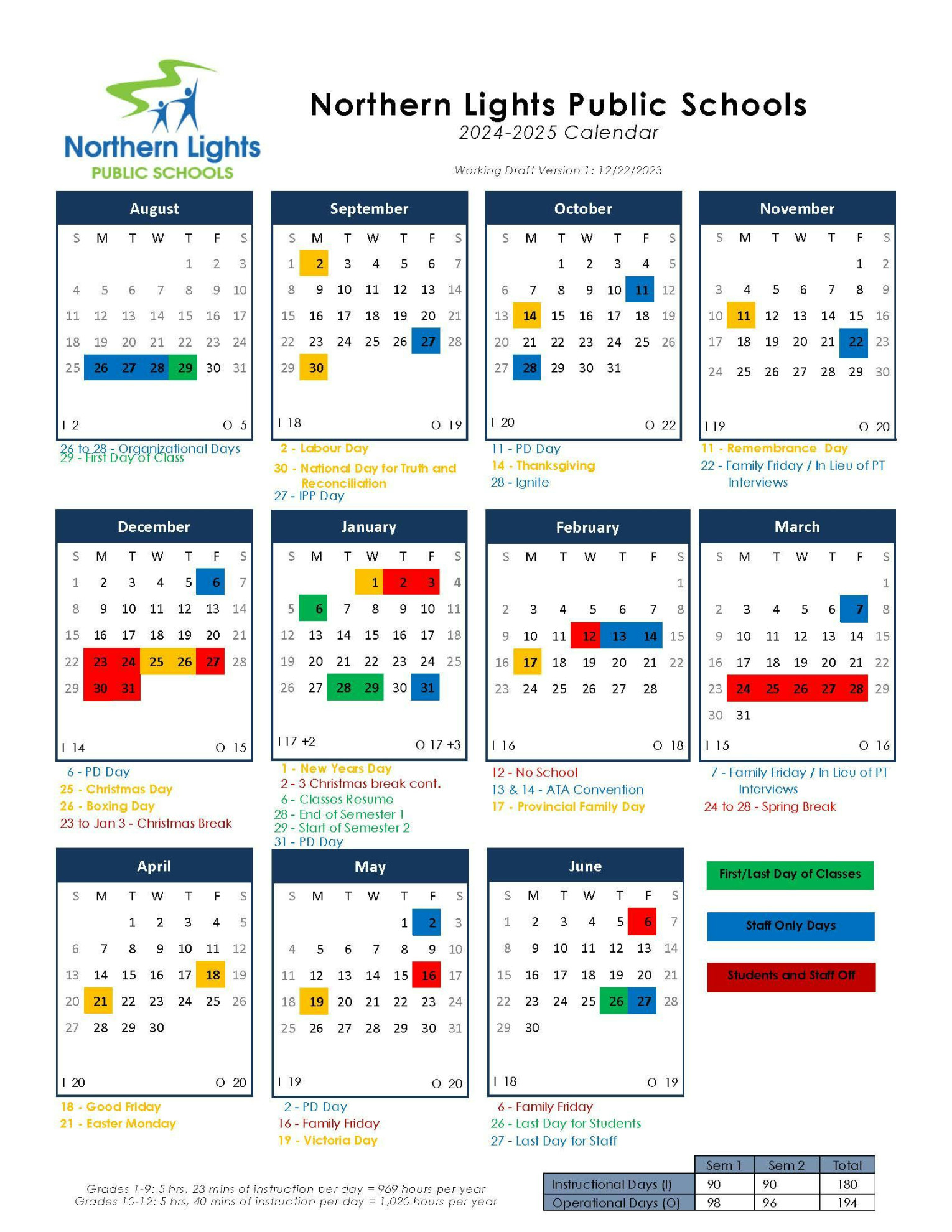 - Draft School Calendar  Engage NLPS