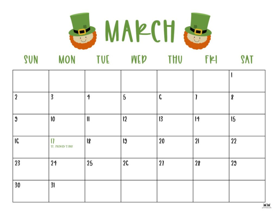 March  Calendars -  FREE Printables  Printabulls