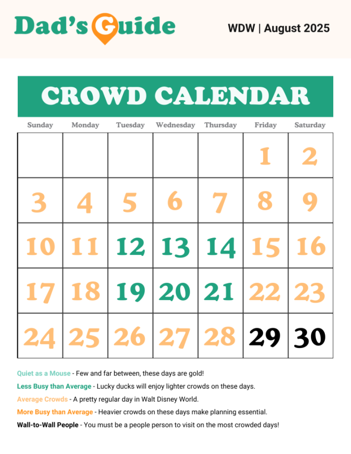 Disney World Crowd Calendars  - DadsGuidetoWDW